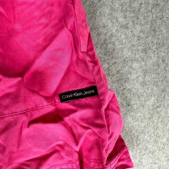 New Calvin Klein Jeans Womans Sz Medium Pull On Shorts Pockets Pinks Tencel NWT - Picture 5 of 8
